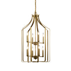 KICHLER 42498NBR Morrigan 19" 8 Light Foyer Chandelier Natural Bras
