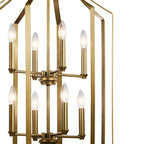 KICHLER 42498NBR Morrigan 19" 8 Light Foyer Chandelier Natural Bras