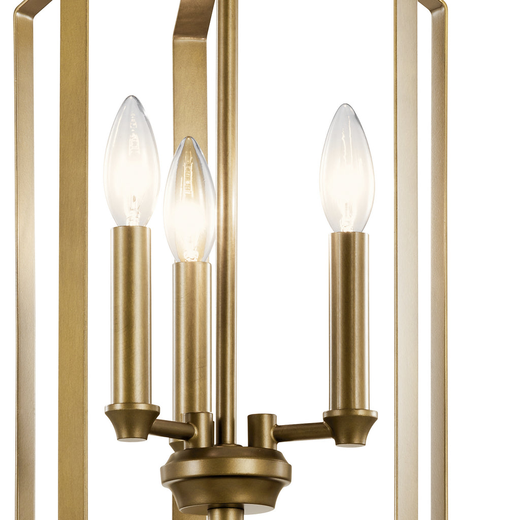 KICHLER 42499NBR Morrigan 21" 3 Light Foyer Pendant Natural Brass