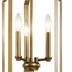 KICHLER 42499NBR Morrigan 21" 3 Light Foyer Pendant Natural Brass