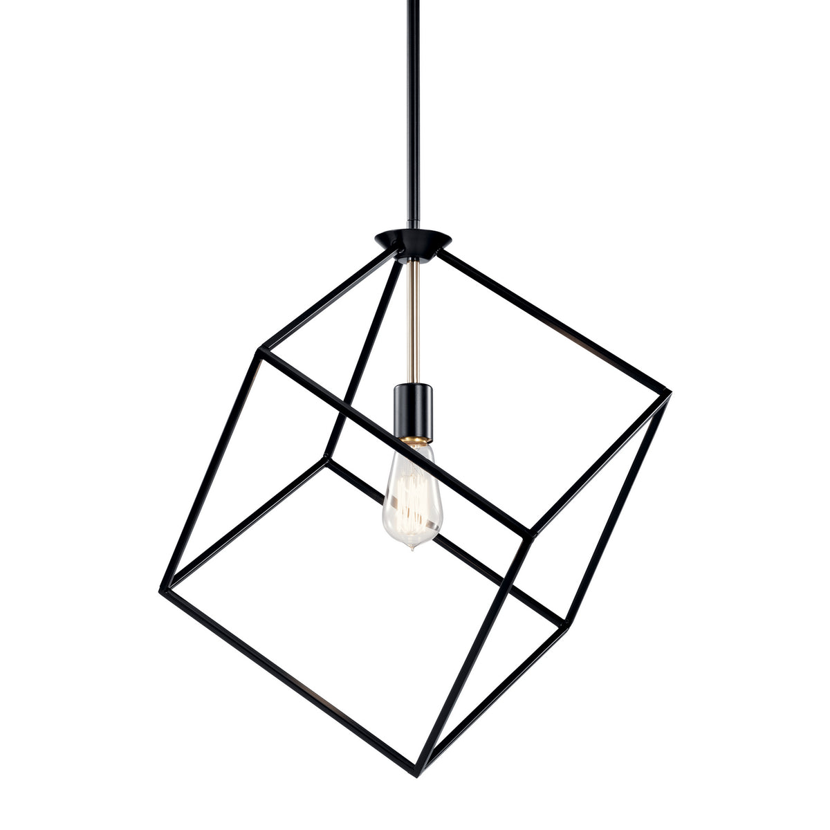 KICHLER 42525BK Cartone 1 Light Pendant Black
