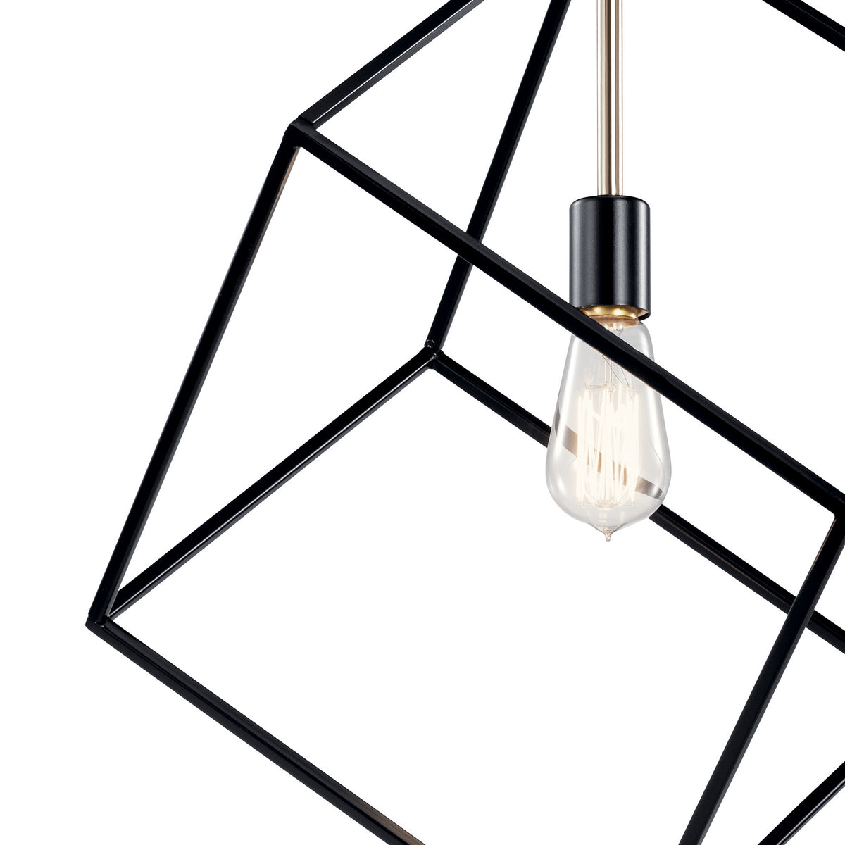 KICHLER 42525BK Cartone 1 Light Pendant Black