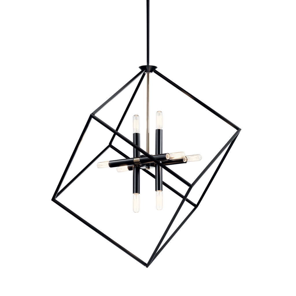KICHLER 42526BK Cartone 8 Light Pendant Black