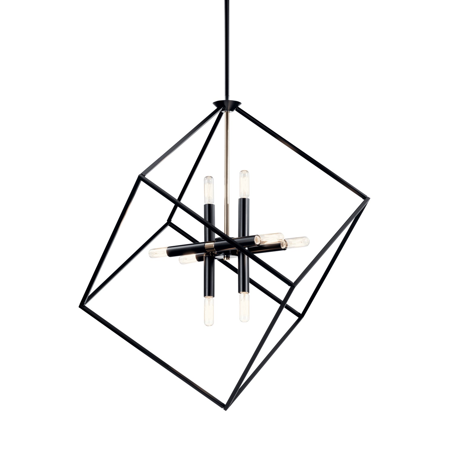 KICHLER 42526BK Cartone 8 Light Pendant Black