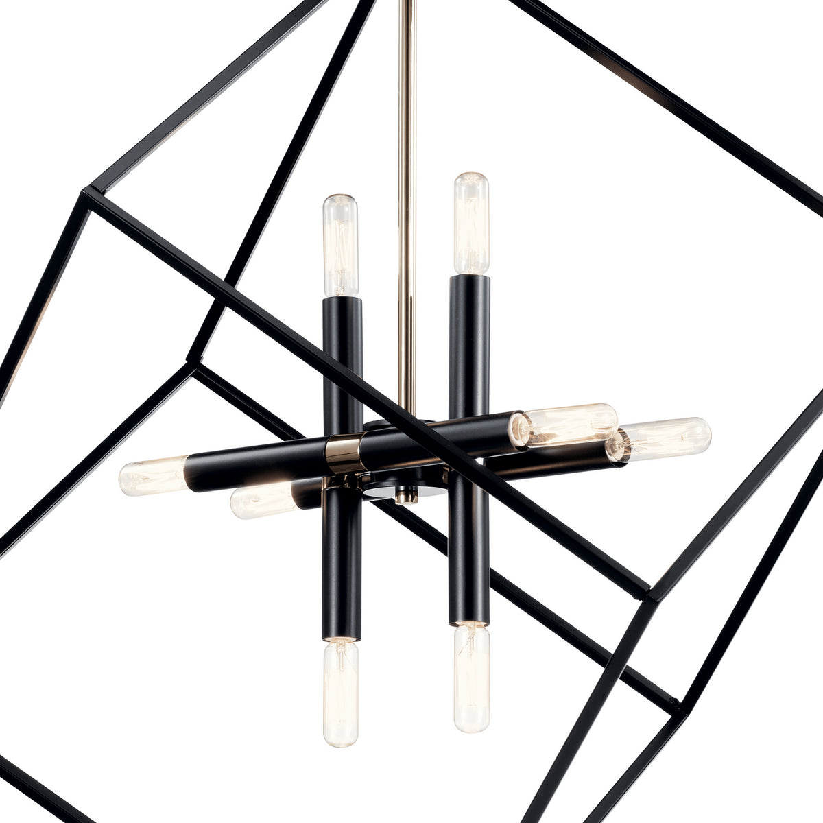 KICHLER 42526BK Cartone 8 Light Pendant Black