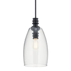 KICHLER 43090BK Lakum 1 Light Pendant Classic Black