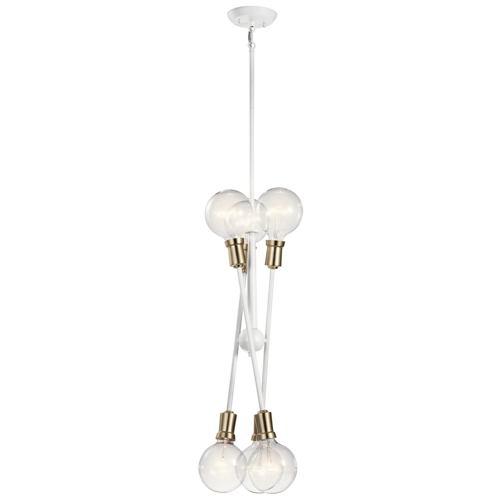 KICHLER 43095WH Armstrong 6 Light Chandelier White