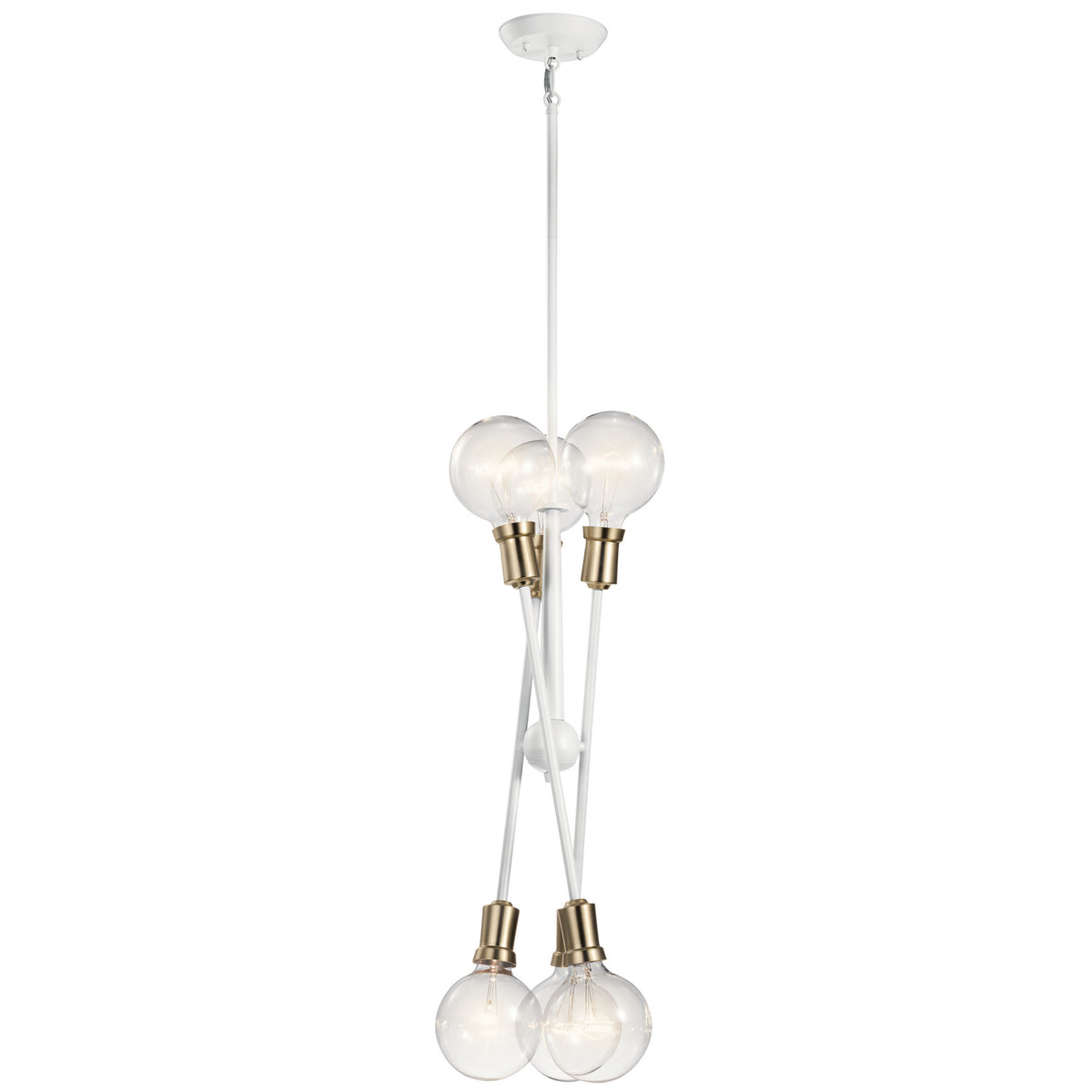 KICHLER 43095WH Armstrong 6 Light Chandelier White