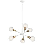 KICHLER 43095WH Armstrong 6 Light Chandelier White
