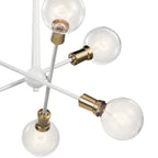 KICHLER 43095WH Armstrong 6 Light Chandelier White