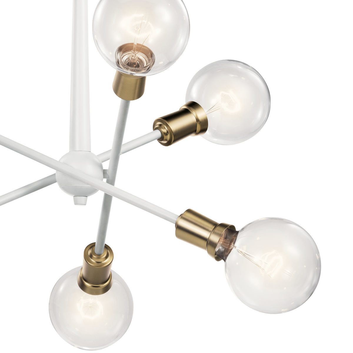 KICHLER 43095WH Armstrong 6 Light Chandelier White