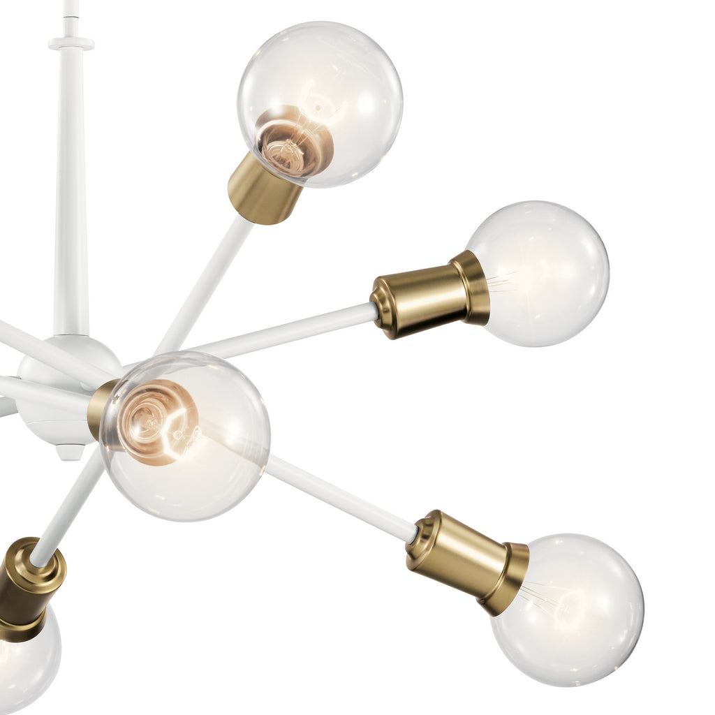 KICHLER 43118WH Armstrong 26" 8 Light Chandelier White