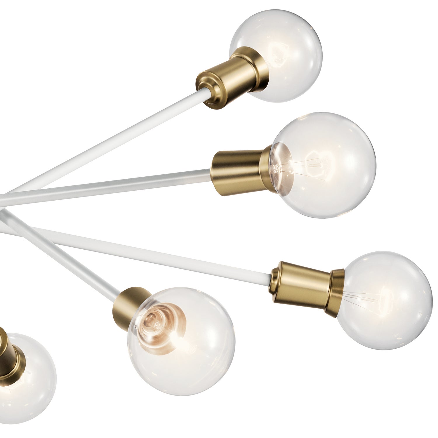 KICHLER 43119WH Armstrong 10 Light Chandelier White
