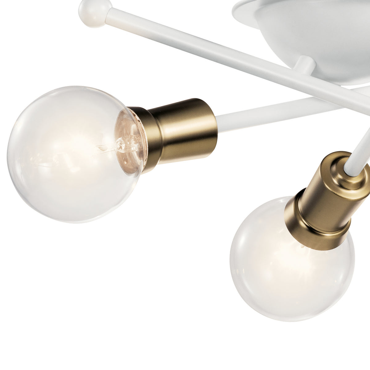 KICHLER 43196WH Armstrong 3 Light Flush Mount Matte White