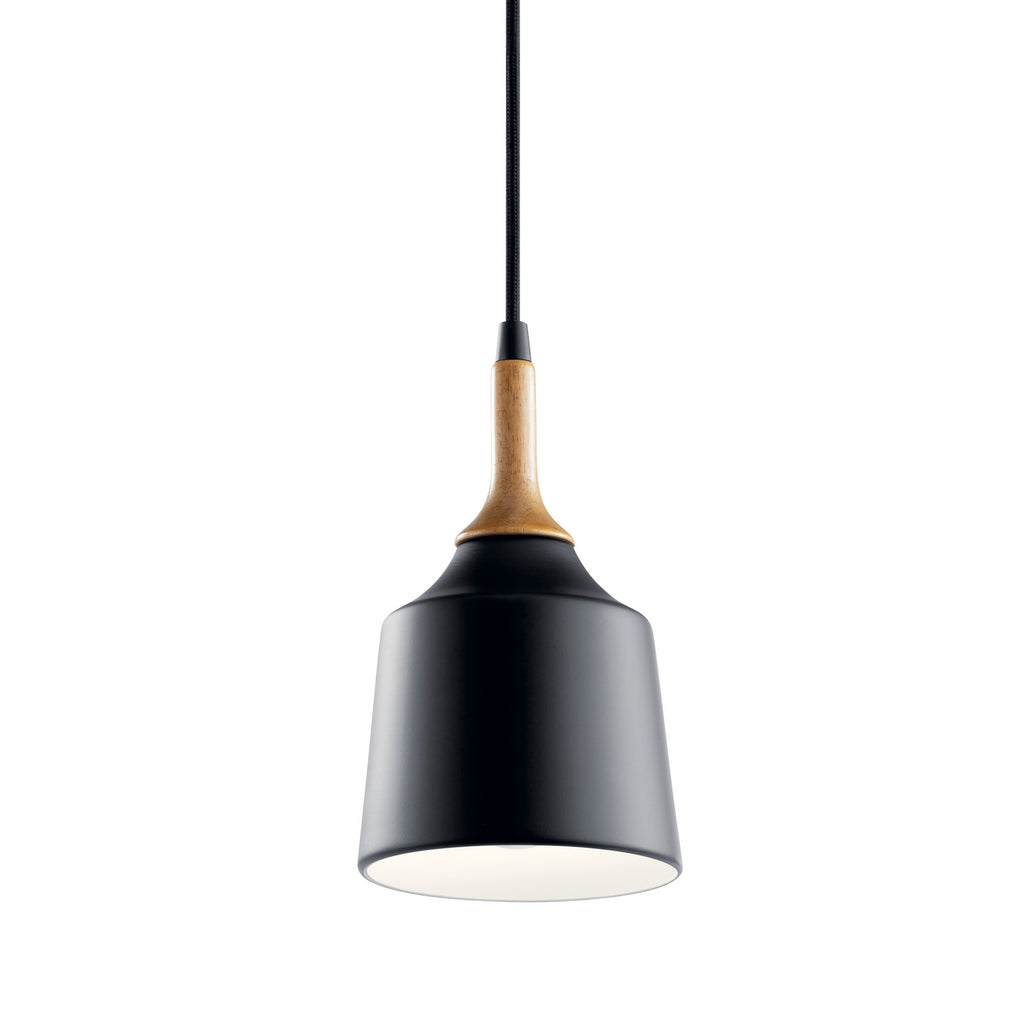KICHLER 43682BK Danika 1 Light Mini Pendant Black