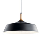KICHLER 43683BK Danika 1 Light Pendant Black