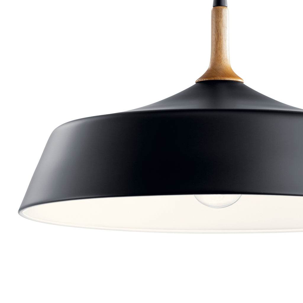 KICHLER 43683BK Danika 1 Light Pendant Black