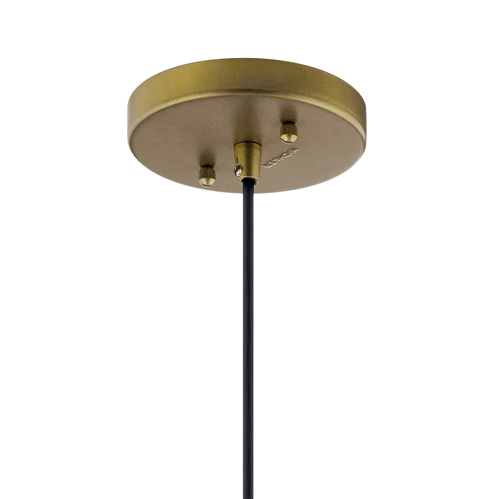 KICHLER 43851NBR Avery 1 Light Cone Mini Pendant Natural Brass