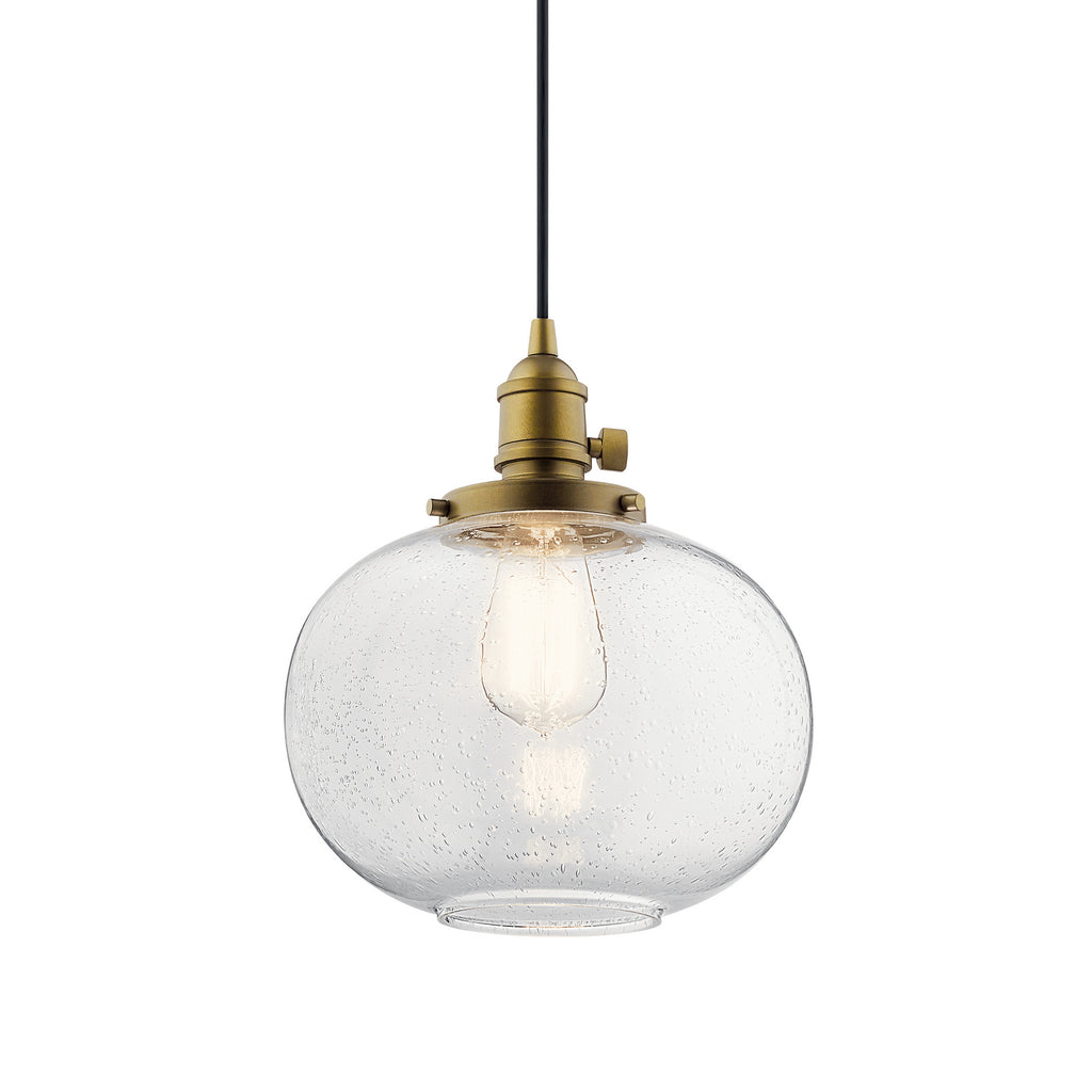 KICHLER 43852NBR Avery 9.75" 1 Light Mini Pendant Natural Brass