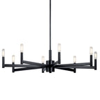 KICHLER 43857BK Erzo 8 Light Chandelier Black