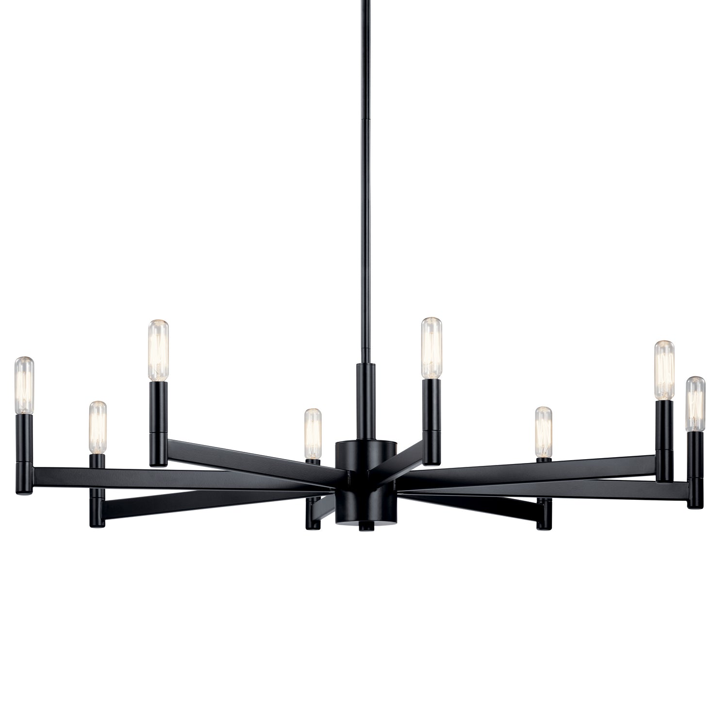 KICHLER 43857BK Erzo 8 Light Chandelier Black