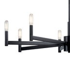 KICHLER 43857BK Erzo 8 Light Chandelier Black