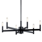 KICHLER 43859BK Erzo 6 Light Chandelier Black