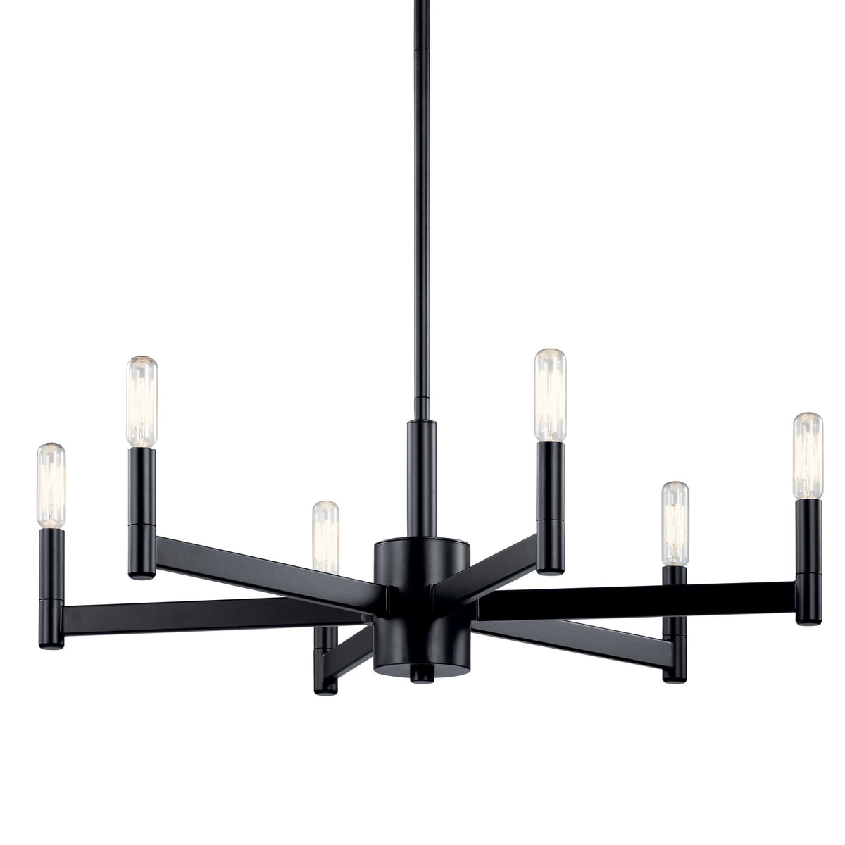 KICHLER 43859BK Erzo 6 Light Chandelier Black