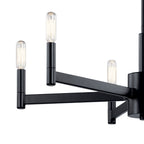 KICHLER 43859BK Erzo 6 Light Chandelier Black