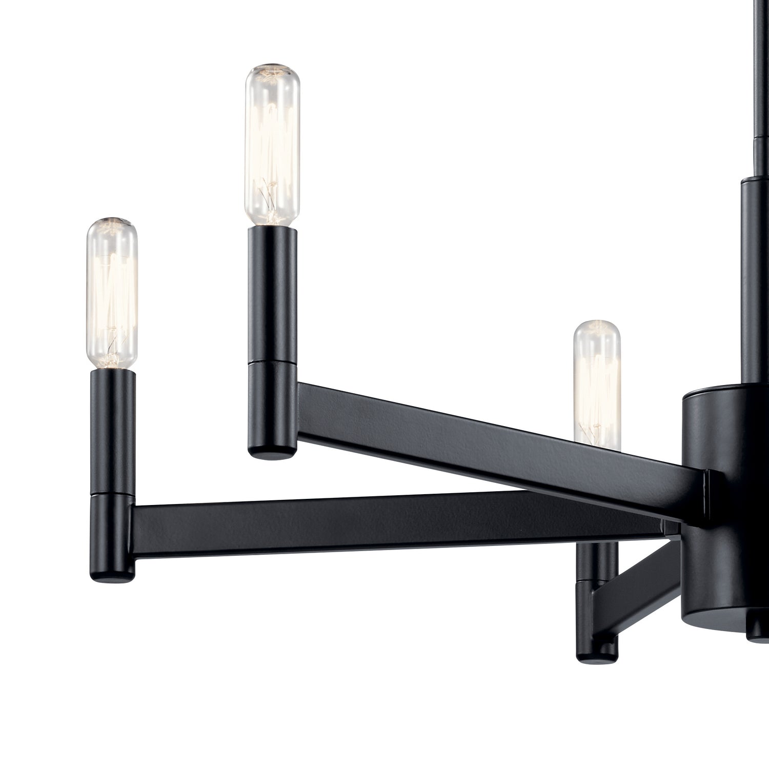 KICHLER 43859BK Erzo 6 Light Chandelier Black