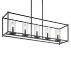 KICHLER 43995BK Crosby 5 Light Linear Chandelier Black