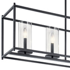 KICHLER 43995BK Crosby 5 Light Linear Chandelier Black