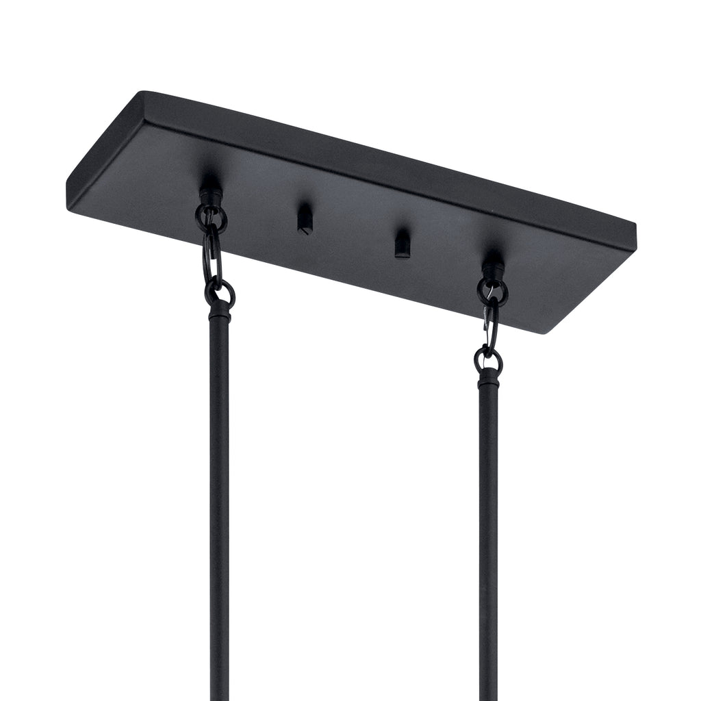KICHLER 43995BK Crosby 5 Light Linear Chandelier Black