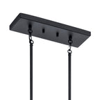 KICHLER 43995BK Crosby 5 Light Linear Chandelier Black