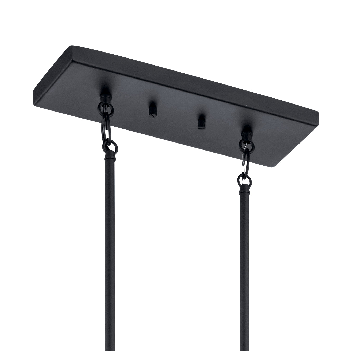 KICHLER 43995BK Crosby 5 Light Linear Chandelier Black