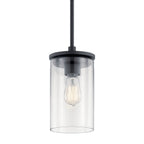 KICHLER 43996BK Crosby 1 Light Mini Pendant Black