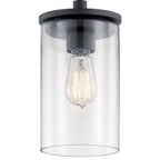 KICHLER 43996BK Crosby 1 Light Mini Pendant Black
