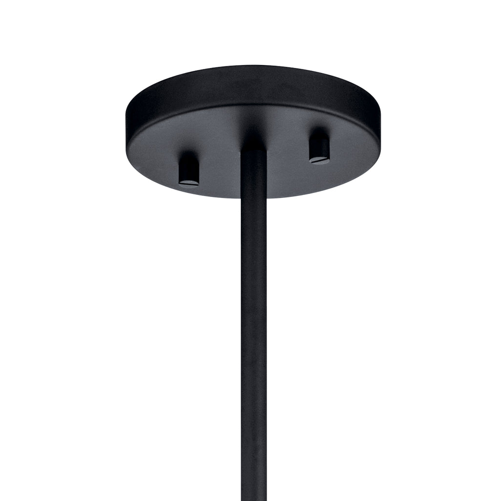 KICHLER 43997BK Crosby 3 Light Convertible Chandelier Black