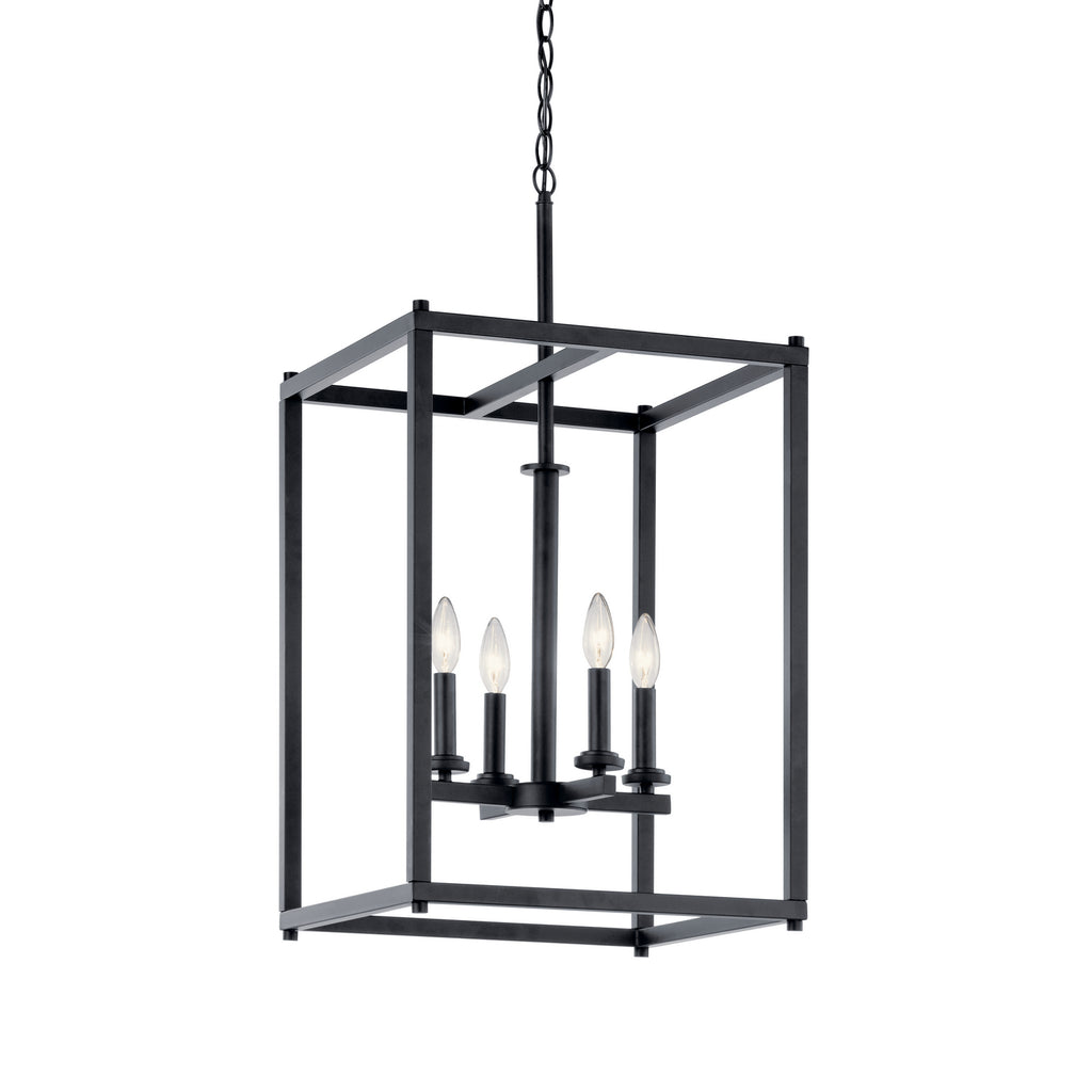 KICHLER 43998BK Crosby 4 Light Foyer Pendant Black