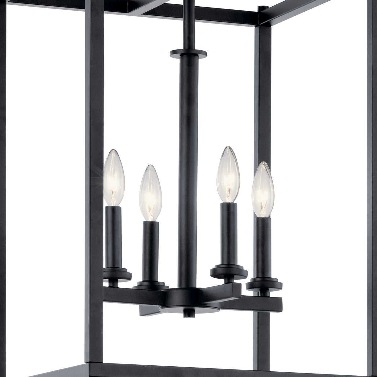 KICHLER 43998BK Crosby 4 Light Foyer Pendant Black
