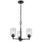 KICHLER 44029BK Winslow 3 Light Mini Chandelier Black