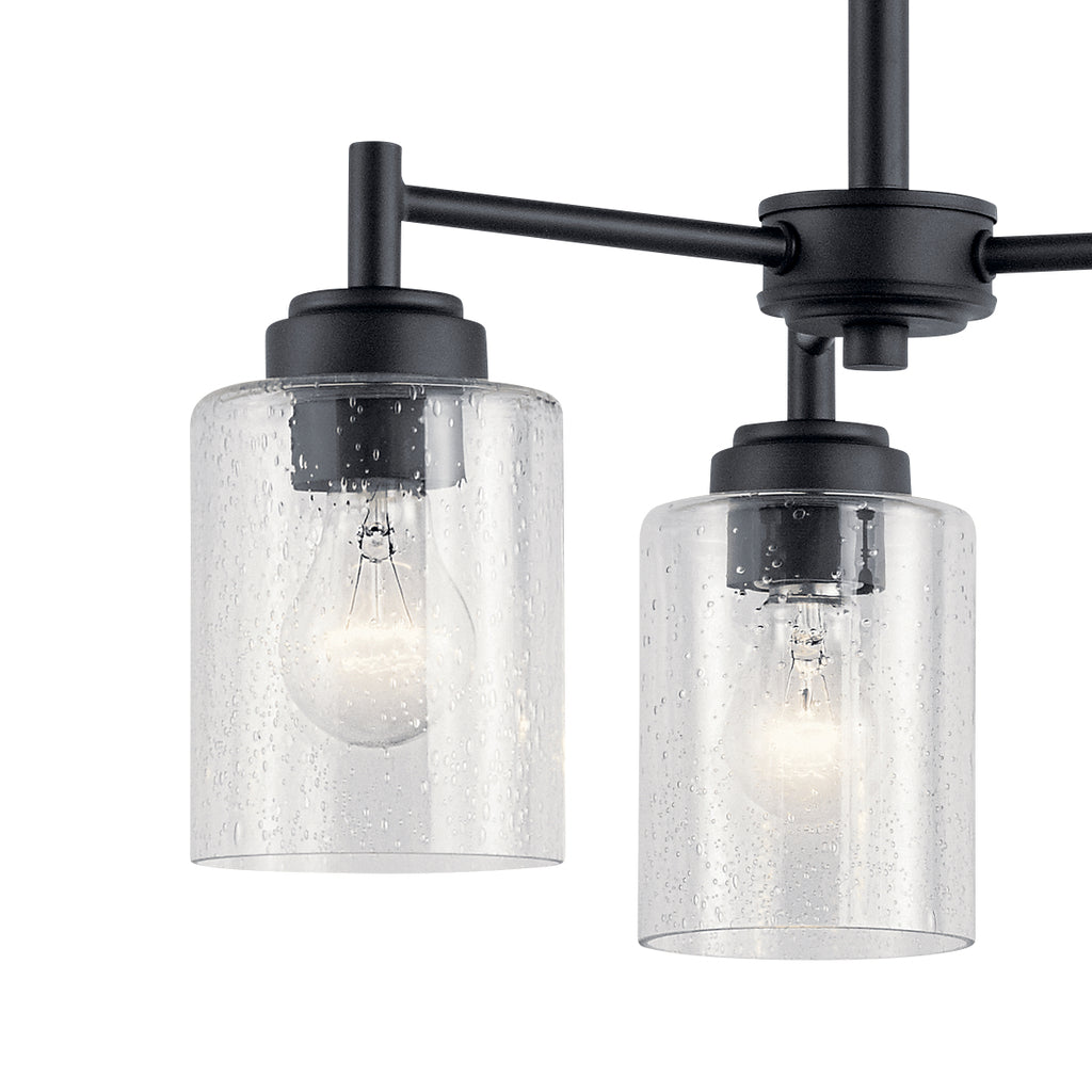 KICHLER 44029BK Winslow 3 Light Mini Chandelier Black