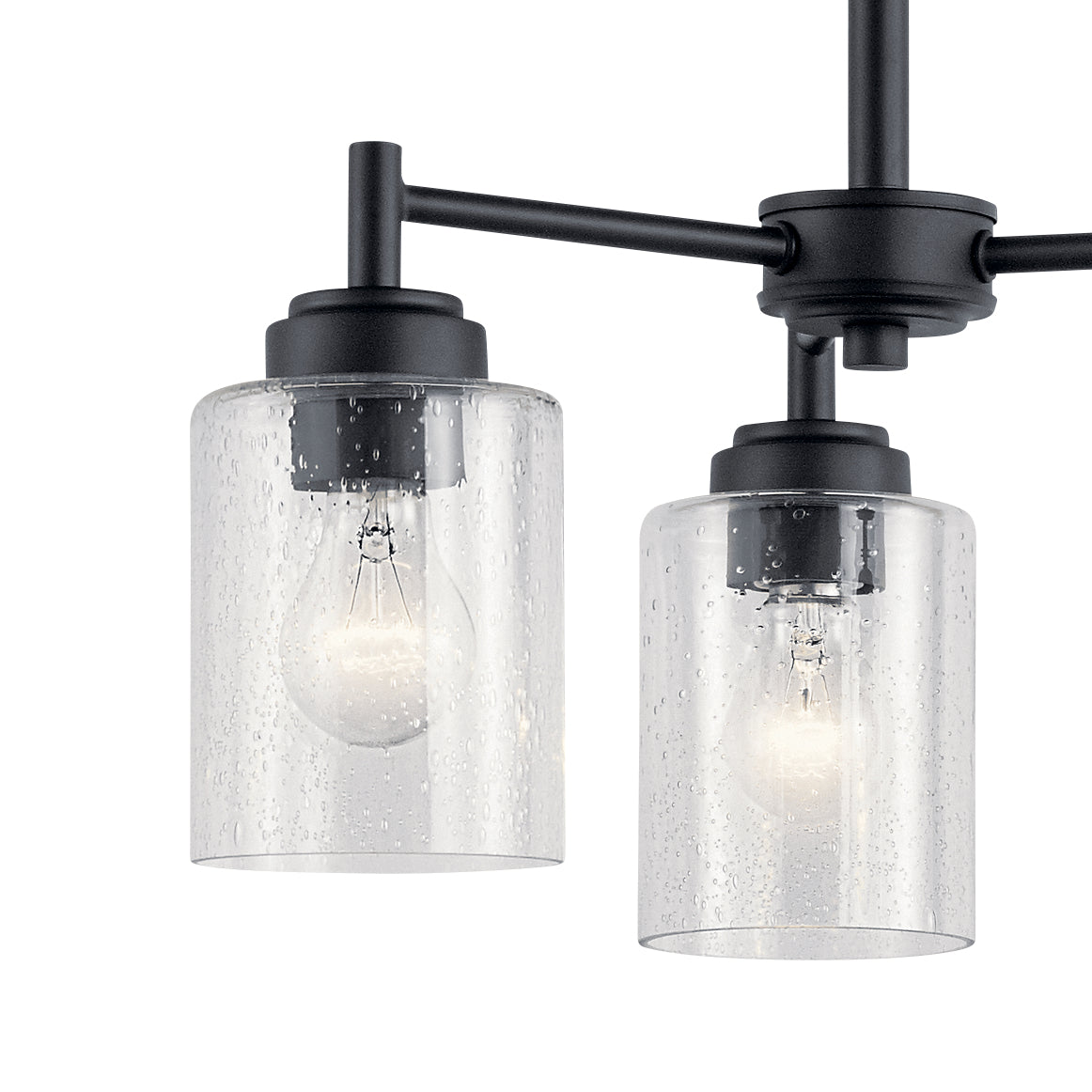 KICHLER 44029BK Winslow 3 Light Mini Chandelier Black