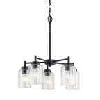 KICHLER 44030BK Winslow 5 Light Chandelier Black