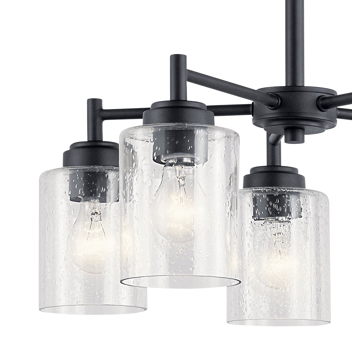 KICHLER 44030BK Winslow 5 Light Chandelier Black
