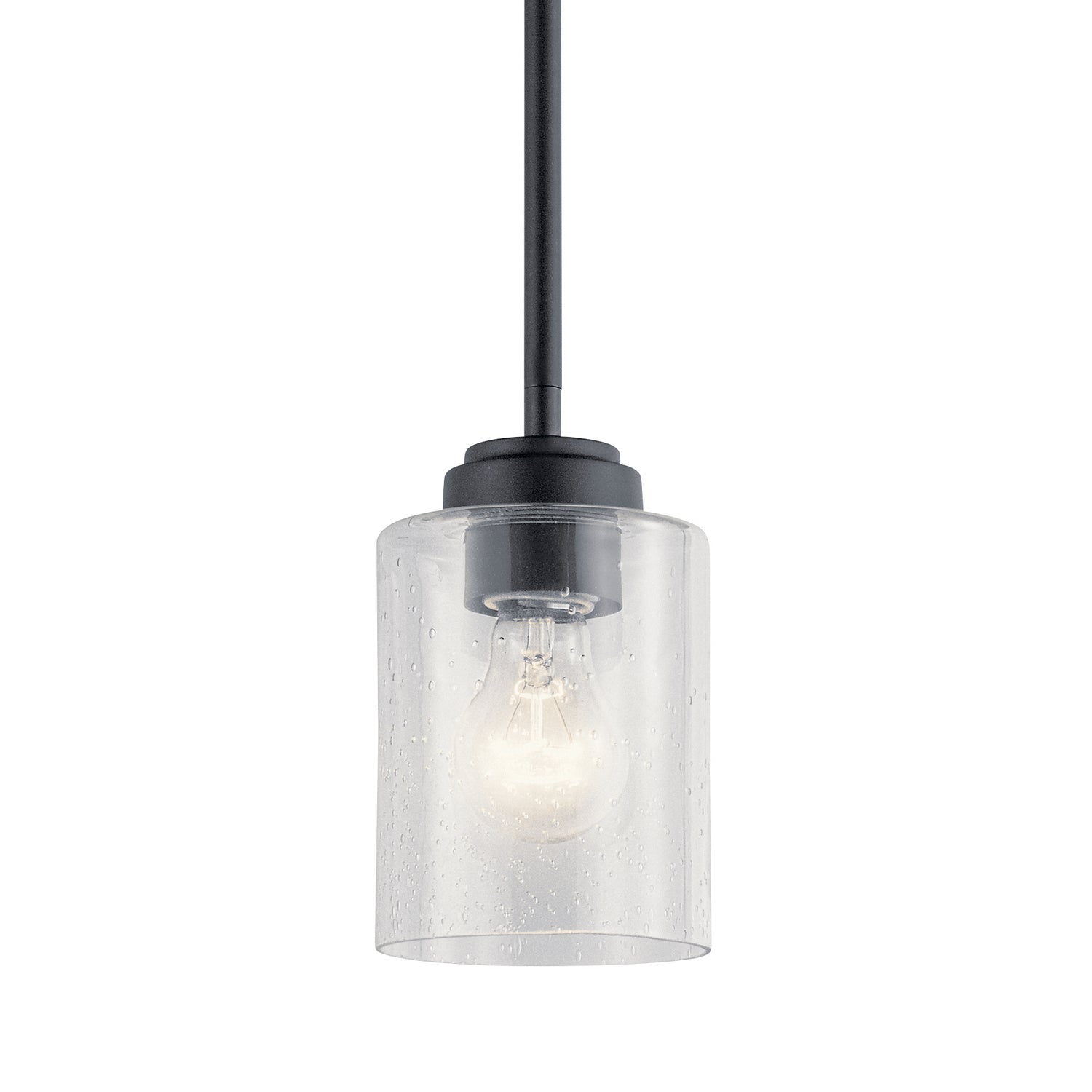 KICHLER 44032BK Winslow 1 Light Mini Pendant Black