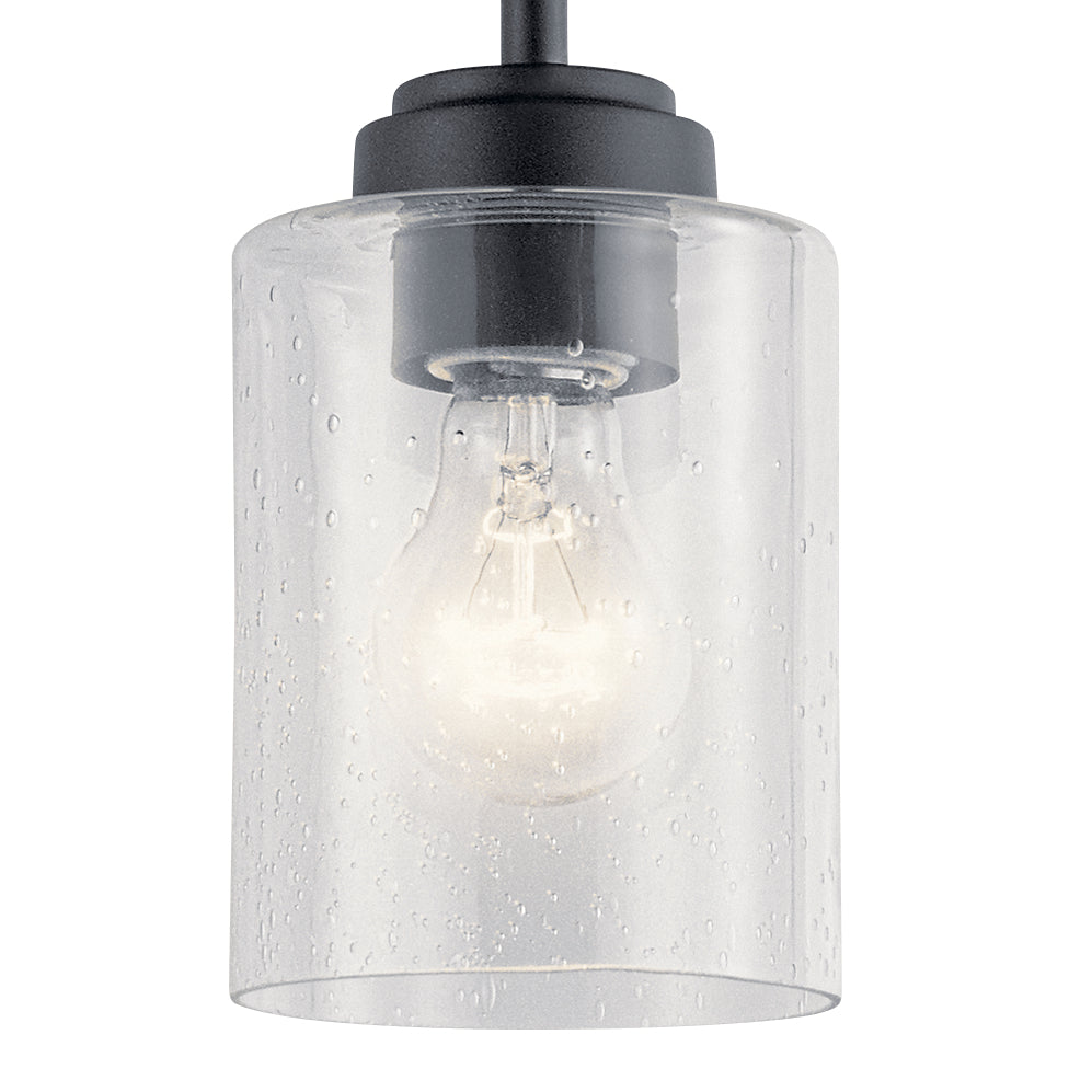 KICHLER 44032BK Winslow 1 Light Mini Pendant Black