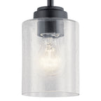 KICHLER 44032BK Winslow 1 Light Mini Pendant Black