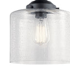 KICHLER 44033BK Winslow 1 Light Semi Flush Black