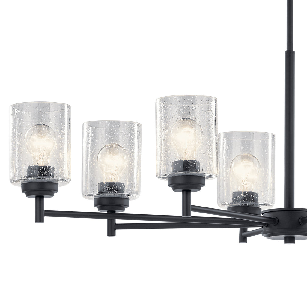 KICHLER 44035BK Winslow 8 Light Chandelier Black